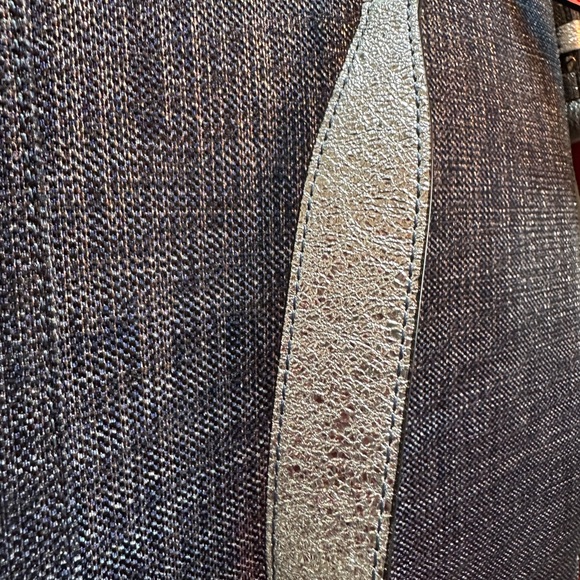 Christian Louboutin Denim metallic clutch, crossbody - Picture 5 of 10